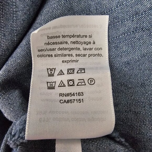 Tommy Hilfiger Long Sleeve Chambray Button Front Knee Length Shirt Dress - Picture 7 of 7